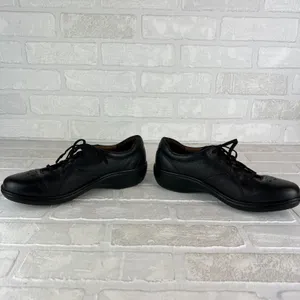 Aravon Duxbury Delilah Shoes Womens 9 B Black Leather Comfort Walking Lace Up thumbnail 8