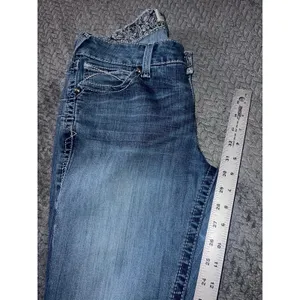 Ariat REAL Denim Women's Blue Medium Wash Straight Jeans Size 31‎ Short thumbnail 8
