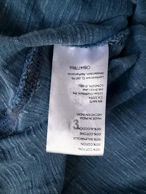 Pilcro Anthropologie Jordyn Oversized Cotton Slub Tee Faded Blue/Indigo Wash M thumbnail 10