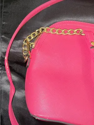Steve Madden Hot Pink Crossbody with Gold Chain Accent thumbnail 2