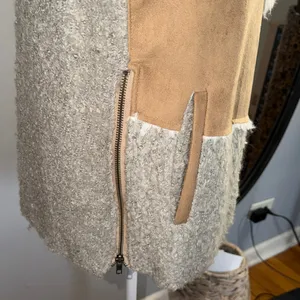 Saturday Sunday Anthropologie Fluffy Cream Vest thumbnail 5