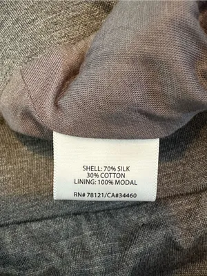 Eileen Fisher Silk Cotton Gray Midi Skirt Minimalist Quiet Luxury Effortless thumbnail 5