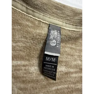 Mountain Hardwear Fleece Jacket Womens Medium Tan Excellent Full Zip Mock Neck thumbnail 3