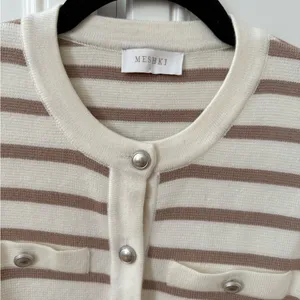 Meshki Striped Knit Cardigan thumbnail 3