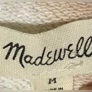 Madewell Tie-Dye Crop Crewneck Sweatshirt in Ashen Silver - Size Medium . thumbnail 7