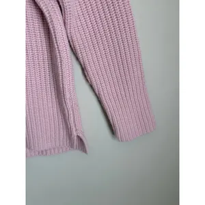 Alex Mill Womens Sweater Med Pink Merino Wool Cashmere Mock Neck Chunky thumbnail 5