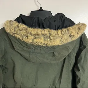 Pulse Olive Green‎ Hooded Winter Parka Jacket Faux Fur Trim Snow Skirt Medium thumbnail 15