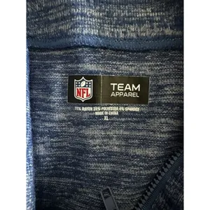 NFL Team Apparel NY Giants Women's Blue Marled Half Zip Lightweight Logo Top XL thumbnail 6