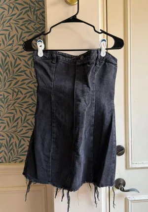 black denim dress thumbnail 1