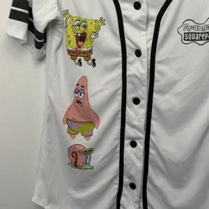 Nickelodeon Ladies Spongebob Squarepants Baseball Jersey Size Medium Mesh Jersey thumbnail 3