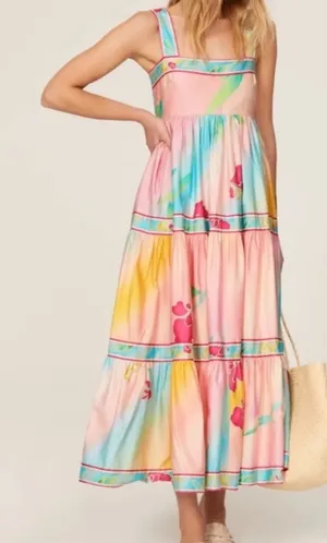 Hunter Bell Rita Cotton Tiered Dress Size XS thumbnail 1
