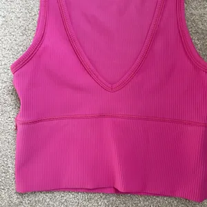 Lululemon Power Pivot Ribbed Crop Tank Top Sonic Pink Athletic Size XS/S thumbnail 4