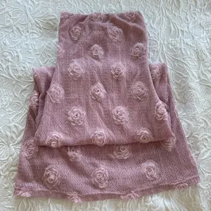 Pink 3D Floral Rosette Open Knit Maxi Dress Size Small thumbnail 1