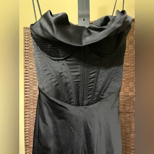 New House of CB Charmaine Corset Dress Black XS - MSRP $285 thumbnail 6