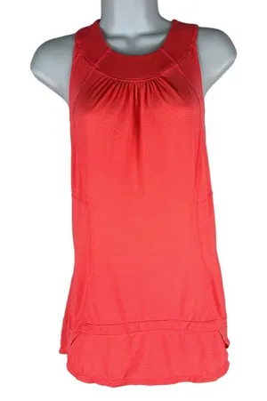 Lululemon Women's Racerback Workout Tank Top Size M Coral Pink thumbnail 1