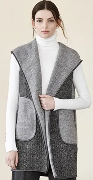 Anthropologie Capote Grey Sweater Vest Sz. M thumbnail 1