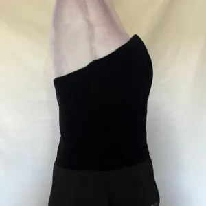 Xscape Joanna Chen Velvet Chiffon Strapless Dress 12 Prom Glam Goth Drop Waist thumbnail 11