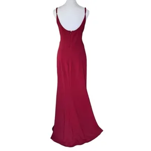 Lulus - Infinite Glory Wine Red Maxi Dress Sz L thumbnail 7