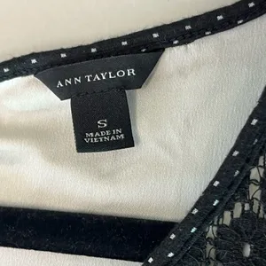 Whimsigoth Mixed Media Ann Taylor Polka Dot Sleeveless Blouse Women’s Size Small thumbnail 5