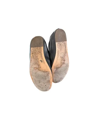 OFF-WHITE Leather Slip On Ballet Ballerina High Heel Flats thumbnail 14