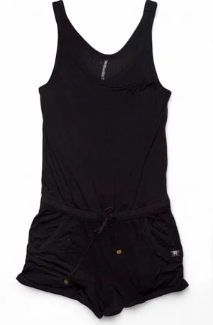 Victoria's Secret Black Sleeveless Romper Pajama thumbnail 1