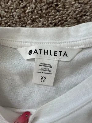 White Athleta Short Sleeve T-Shirt thumbnail 2
