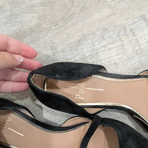 Linea Paolo Black Suede Demi D'Orsay Flats Size 7 thumbnail 8