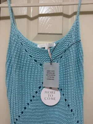 Revolve Blue Knit Fringe Dress thumbnail 4