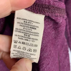 Free people xs purple cowl neck open‎ back long sleeve top thumbnail 3