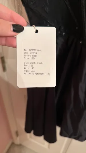 Black stacees hoco dress Size 24 thumbnail 2