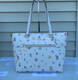 Coach Wildflower Printed Gallery Large Tote -Chalk Multi thumbnail 1