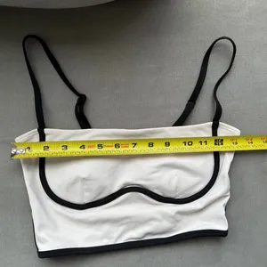 Alo Yoga Airbrush Streamlined Bra Tank Ivory/Black M thumbnail 3
