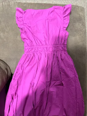 Vineyard Vines Bright Fuchsia V-Neck Ruffle Dress thumbnail 5