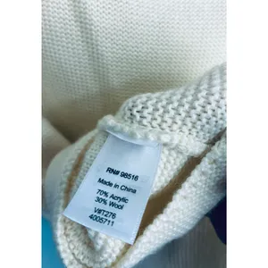 Coldwater Creek Short Sleeve Sweater Cowl Neck Cream Knit Cottage Wool Blend thumbnail 4