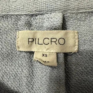 Pilcro Anthropologie‎ Box-Pleated Sweatshirt Top Blue Cotton Size XS Cropped thumbnail 5