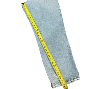 Abercrombie & Fitch Short Ultra High Rise 90s Straight‎ Jean Light Wash Curve thumbnail 14