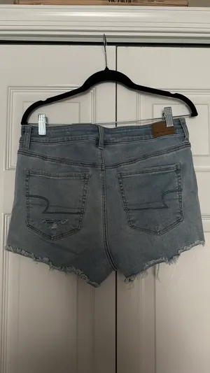 American Eagle Hi Rise Shortie Jean Shorts thumbnail 2