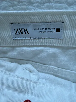 Zara High Rise Wide Leg White Jeans in Size 6 (EUR 38) thumbnail 3