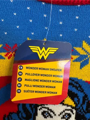 NWT - wonder women ugly Christmas sweater thumbnail 5