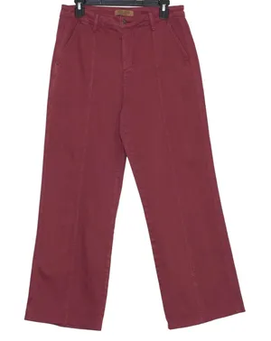 Judy Blue Jeans High Rise Straight Wide Leg Front Seam Minimalist Burgundy 13/31 thumbnail 1