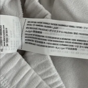 Abercrombie & Fitch Crop oversized Sweatshirt Womens XS White Rainbow Stripe thumbnail 10