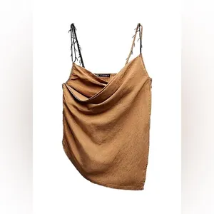 ZARA Textured Top with Straps Detail thumbnail 8