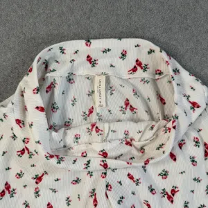 Laura Ashley Women's Small Waffle Knit Thermal Pajama Set Red Cardinal Bird thumbnail 8