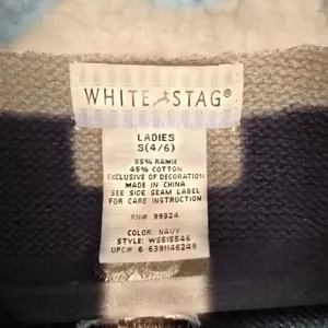 White‎ Stag Womens Embroidered Reindeer Full Zip Sweater Vest Small 4 6 thumbnail 3