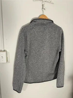 L.L.Bean Sweater Fleece Pullover pewter medium Gray thumbnail 4