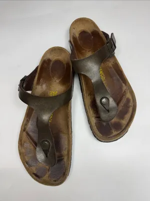BIRKENSTOCK Women’s Gizeh Brown Thong Sandal S-574 Sz 8-8.5 Regular Width thumbnail 1