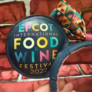 Disney Colorful Epcot Food & Wine Festival 2022 Mickey Ears thumbnail 7