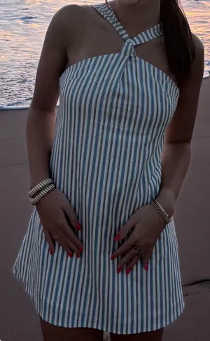 Peppermayo Keira Linen Micro Mini Dress  thumbnail 1