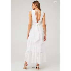 NWT MISA Los Angeles Ksenia Eyelet Maxi Dress White Size M thumbnail 9