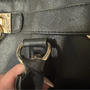 Michael Kors Black Satchel with Gold Accents thumbnail 9